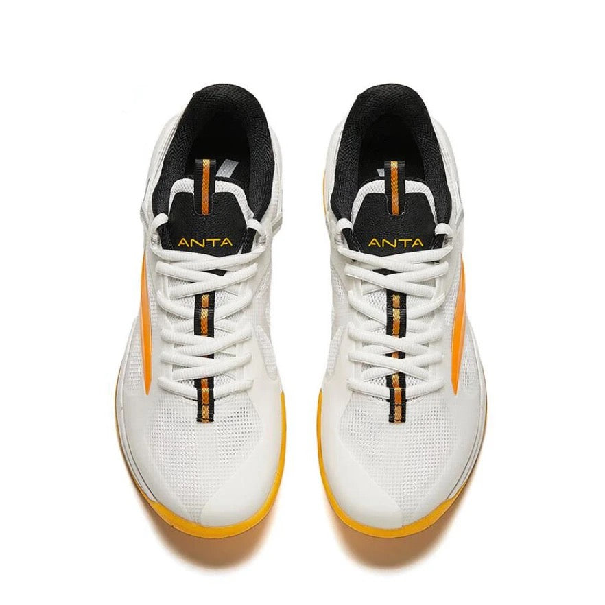 Anta Professional Badminton Shoes - White/Yellow