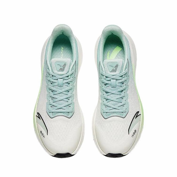 【Yibo Wang】 Anta Stinger 6 Fabric PP Film Running Shoes - White/Clear Green