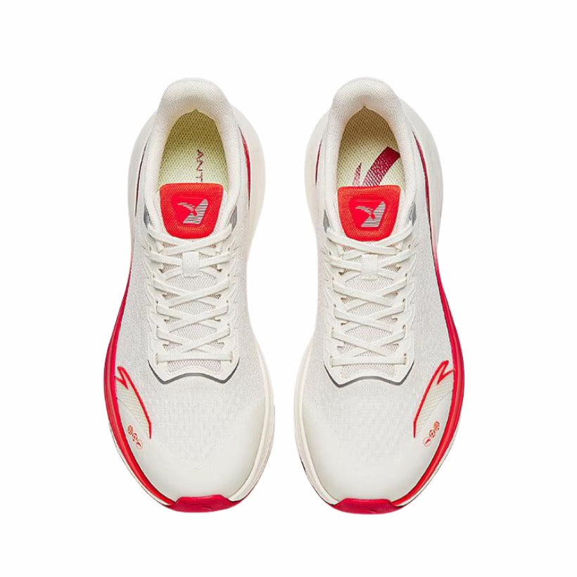 【Yibo Wang】 Anta Stinger 6 Fabric PP Film Running Shoes - White/Classic Red