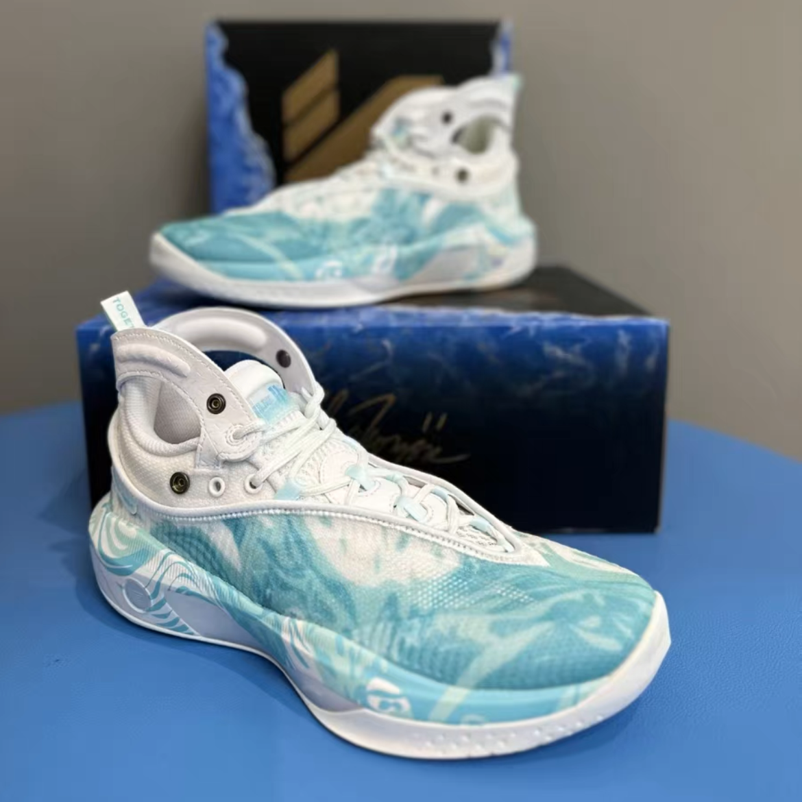 Anta Klay Thompson KT6 South Coast Blue Men's Low Basketball Shoes -  Blue/White