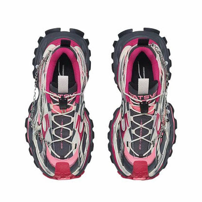 （Women）ANTA SNEAKERVERSE StrataVerse Rock Layer Low Dad Shoes - Castle Grey/Caviar White/Fluorescent Pink