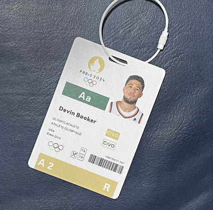 American Dream Team Paris Basketball Player ID/Backpack Pendant