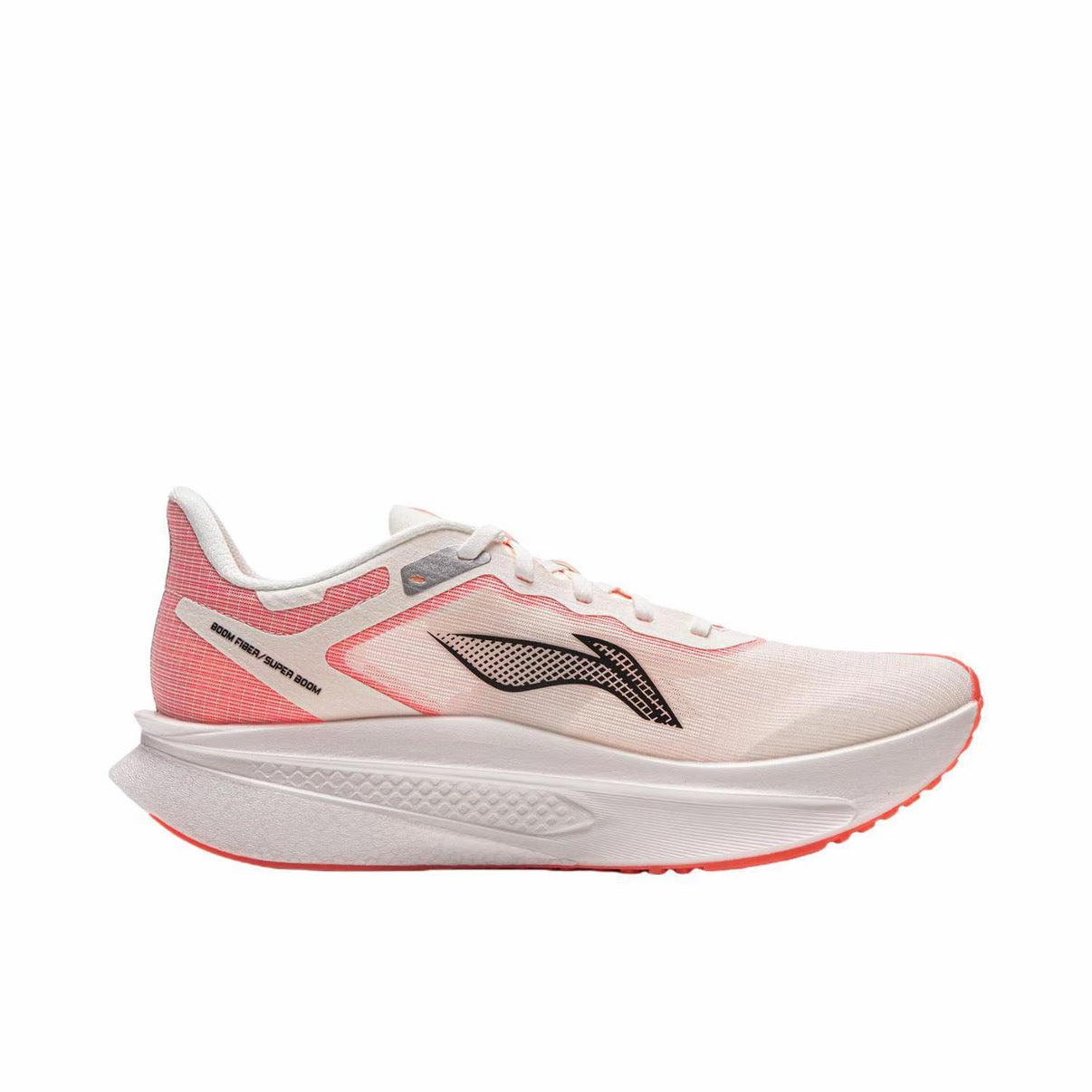 （Men & Women）Li-Ning Feidian 6 Challenger Racing Carbon Plate Running Shoes - White/Pink