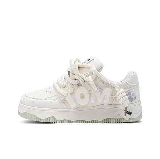 TALKING TOM（Classic Minority Bread Canvas Versatile Low-top Sneakers）- Off White