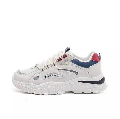 Warrior Thick Sole Height Increasing Dad Shoes - White/Blue