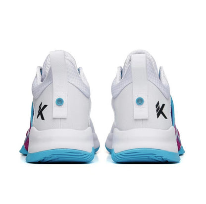 Anta Men's KT "The Mountain 1.0" Low Actual Basketball Shoes - White/Blue/Purple