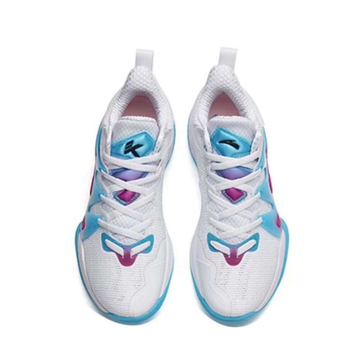 Anta Men's KT "The Mountain 1.0" Low Actual Basketball Shoes - White/Blue/Purple