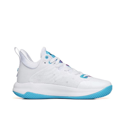 Anta Men's KT "The Mountain 1.0" Low Actual Basketball Shoes - White/Blue/Purple