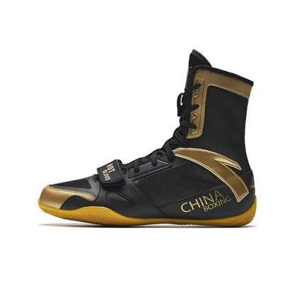 Anta National Team Professional Boxing Shoes - Black Gold