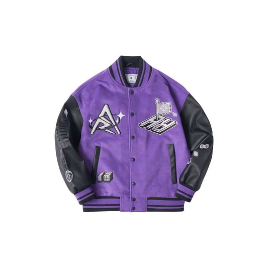 Rigorer Double Layer Bomber Jacket - Purple