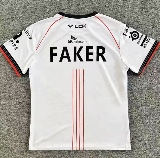 T1 2024 LCK Spring Split Team T-shirt （Same style as faker）-  White