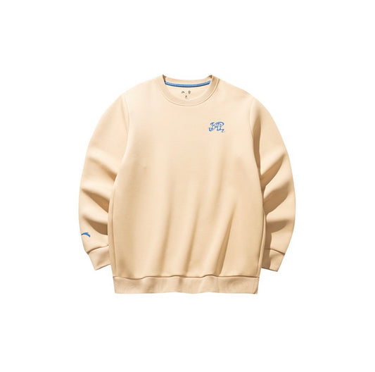 Anta Kai Tour Crewneck Pullover Sweatshirt - Khaki