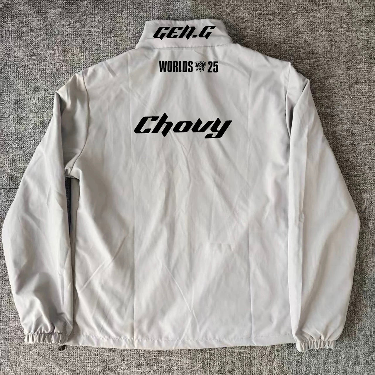 2025 GEN.G LCK World Championship Chovy Same-Style Light Gray Jacket