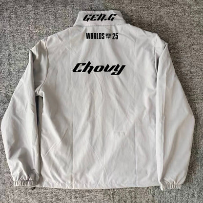 2025 GEN.G LCK World Championship Chovy Same-Style Light Gray Jacket