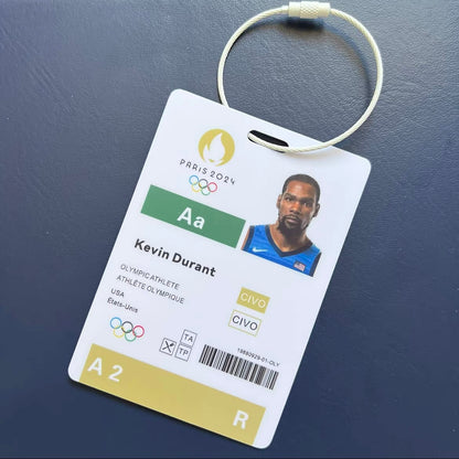 American Dream Team Paris Basketball Player ID/Backpack Pendant