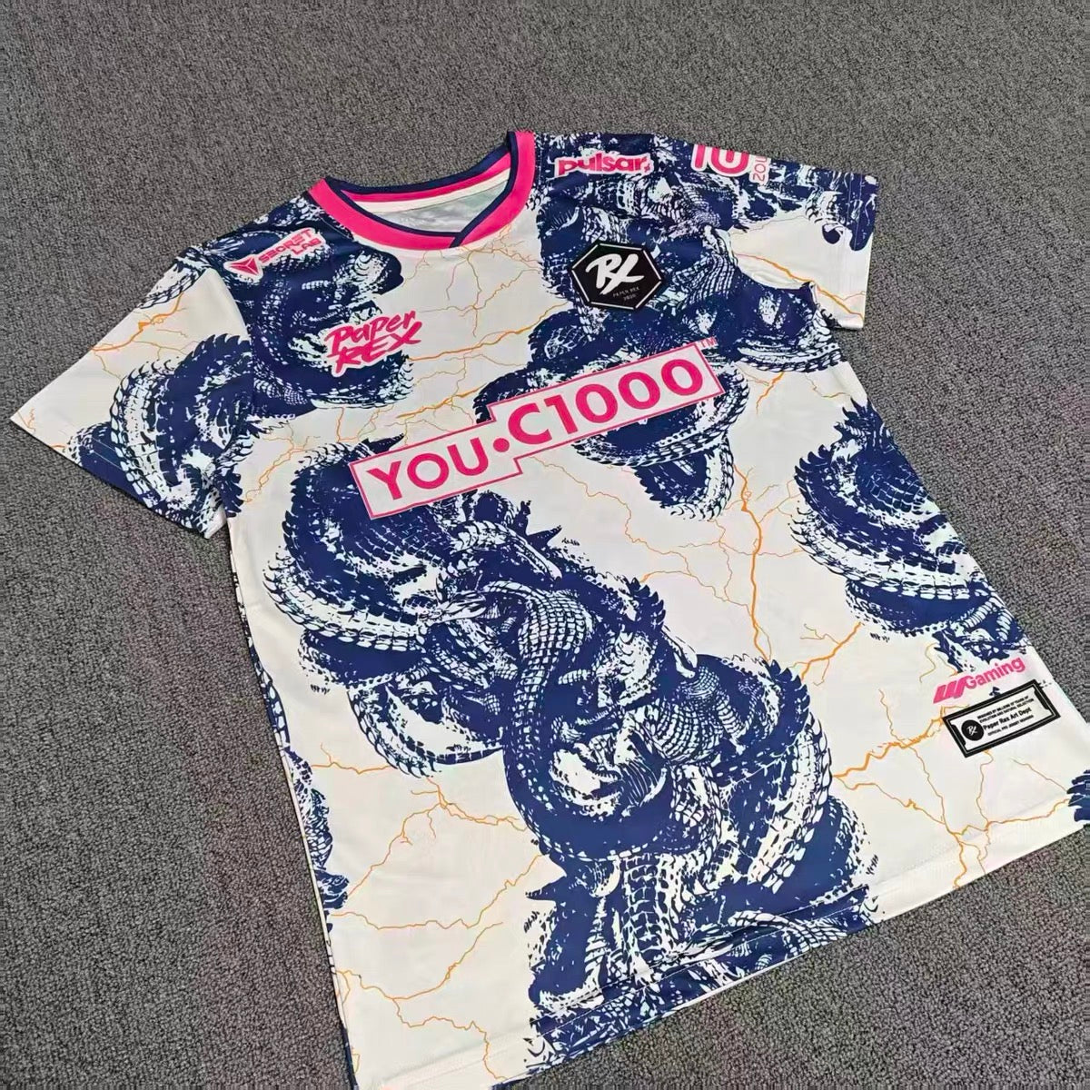 2026 Shanghai Championship Valorant Fearless Team Jersey Prx - Blue And White Porcelain Dragon T-shirt