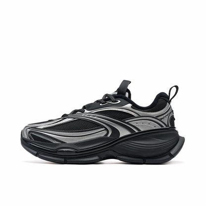 （Women & Men）Xtep Basque 2 Sports Couple Height Increasing Shoes - Deep Space Silver/Black