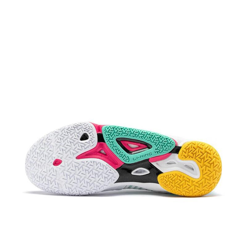 Li-Ning Dagger 4 Badminton Shoes - White/Parrot Green