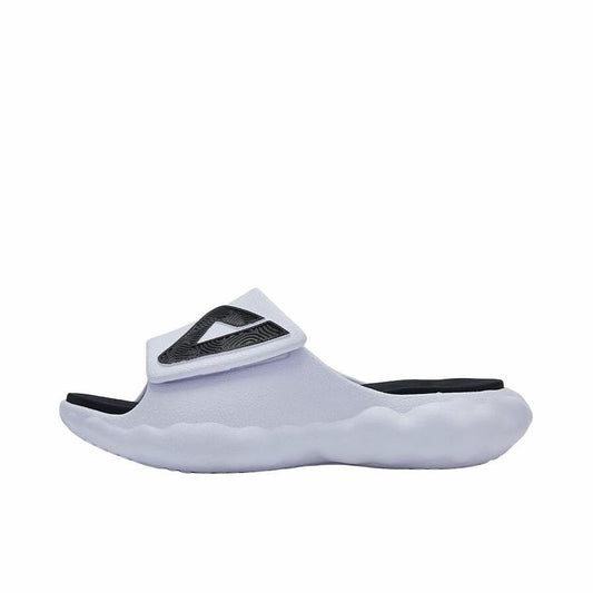 （Men & Women）Peak Taichi Cloud Soft-soled Velcro Slippers - White/Black