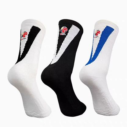 CBA Player Edition Elite PE Long Basketball Socks (Big V)