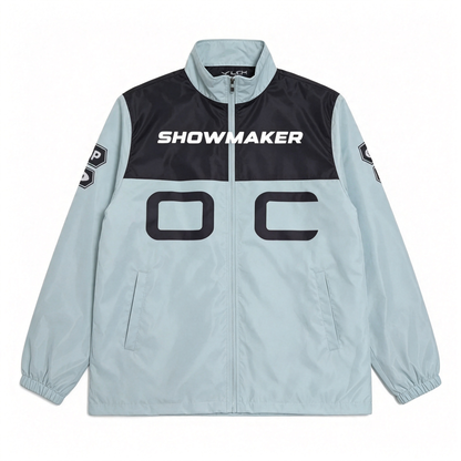 S16 World Championship DK Team Ice Blue And Black Color Block Jacket - ShowMaker