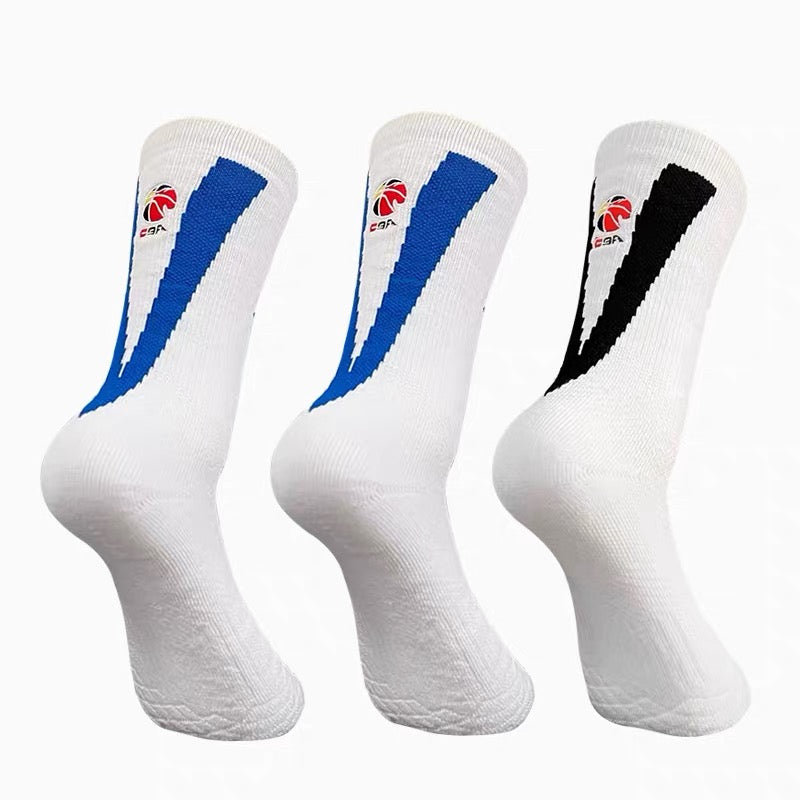 CBA Player Edition Elite PE Long Basketball Socks (Big V)
