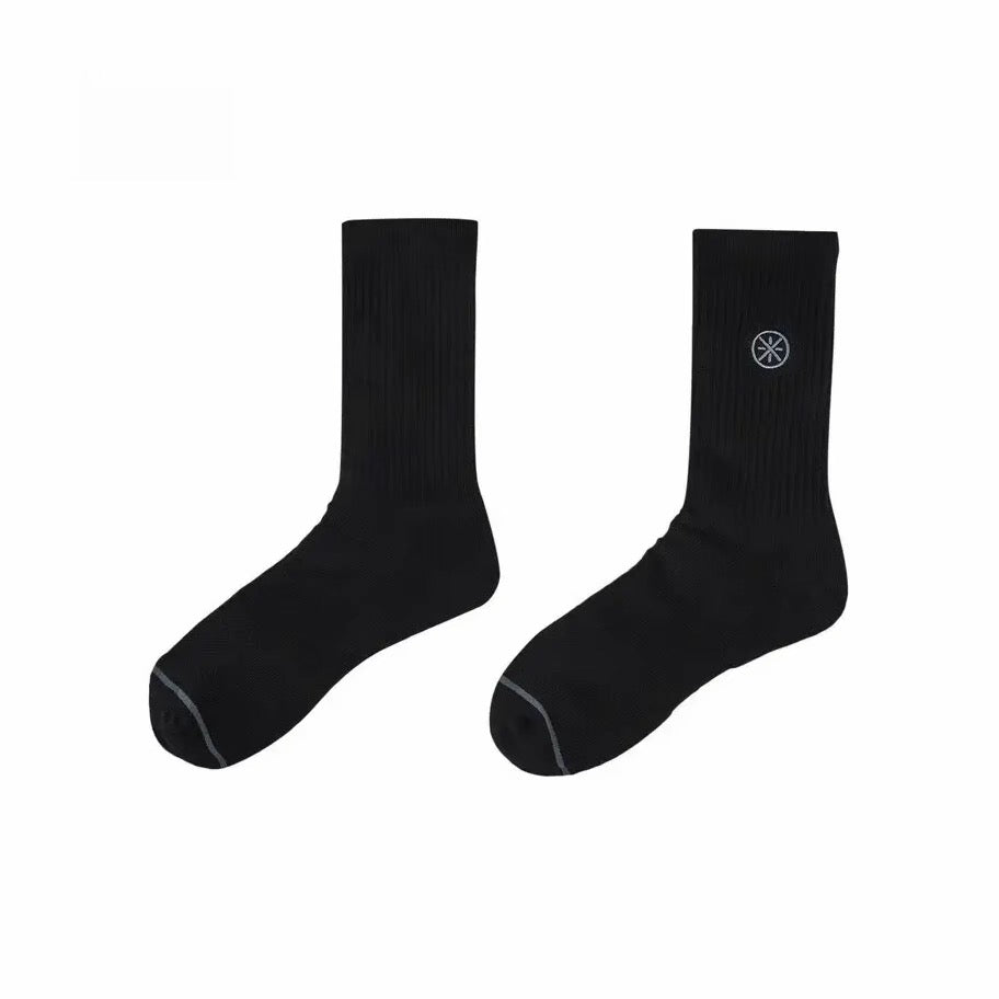 Li-Ning Wade Embroidered Cotton Mid-Calf Socks