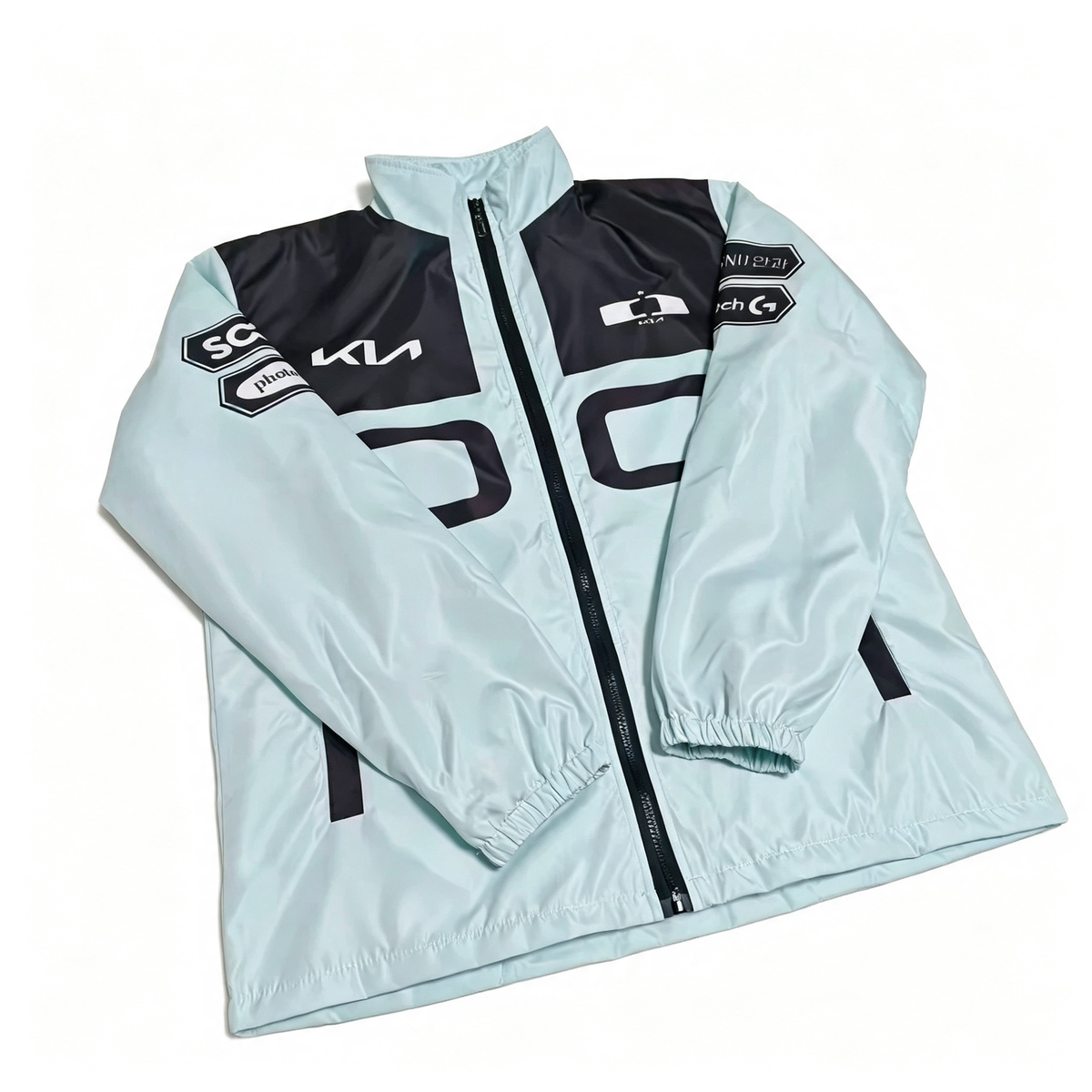 S16 World Championship DK Team Ice Blue And Black Color Block Jacket - ShowMaker