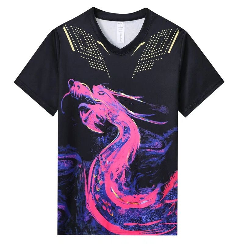 Paris Summer Games National Team Table Tennis Quick-Drying Sports T-Shirt