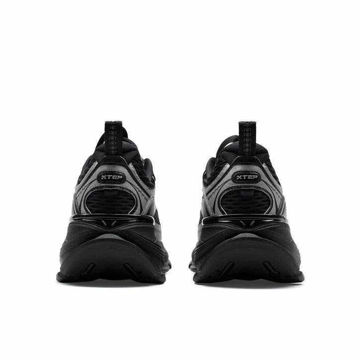 （Women & Men）Xtep Basque 2 Sports Couple Height Increasing Shoes - Deep Space Silver/Black