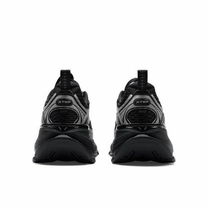 （Women & Men）Xtep Basque 2 Sports Couple Height Increasing Shoes - Deep Space Silver/Black