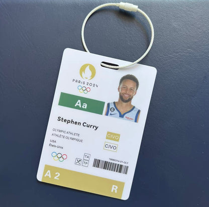 American Dream Team Paris Basketball Player ID/Backpack Pendant