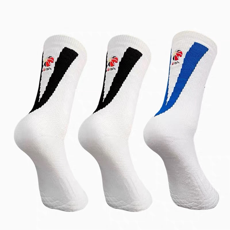 CBA Player Edition Elite PE Long Basketball Socks (Big V)