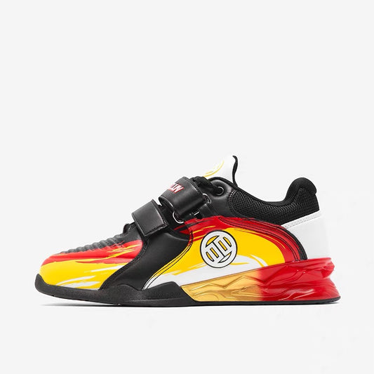 Lu Xiaojun Lifter 1.0 Professional Weightlifting Shoes / Squat Shoes - Red/Yellow/Black