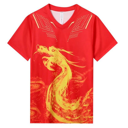Paris Summer Games National Team Table Tennis Quick-Drying Sports T-Shirt
