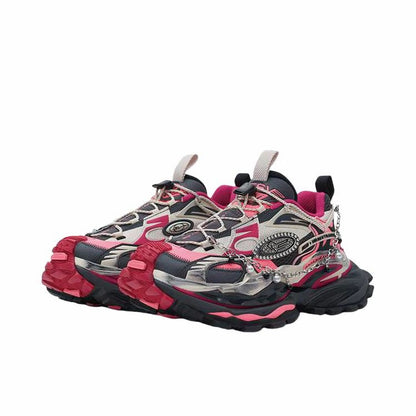 （Women）ANTA SNEAKERVERSE StrataVerse Rock Layer Low Dad Shoes - Castle Grey/Caviar White/Fluorescent Pink