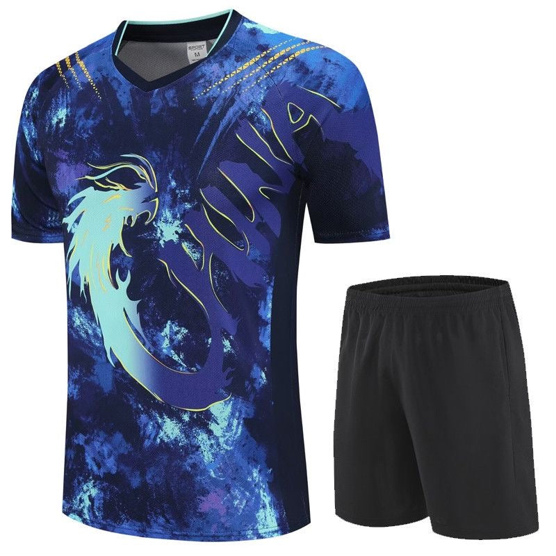 Paris Summer Games National Team Table Tennis Quick-Drying Sports T-Shirt