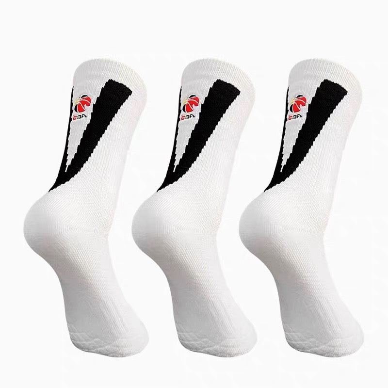 CBA Player Edition Elite PE Long Basketball Socks (Big V)