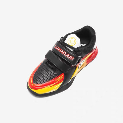 Lu Xiaojun Lifter 1.0 Professional Weightlifting Shoes / Squat Shoes - Red/Yellow/Black