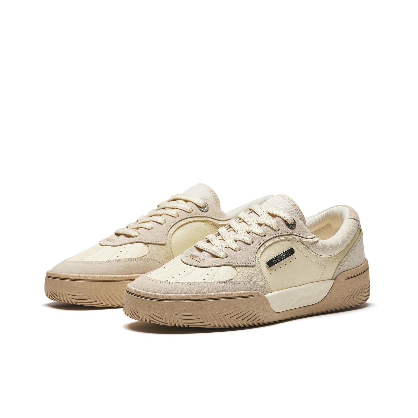 （Women/Men）Anta Kai Tribe Casual Skate Shoes - Almond White