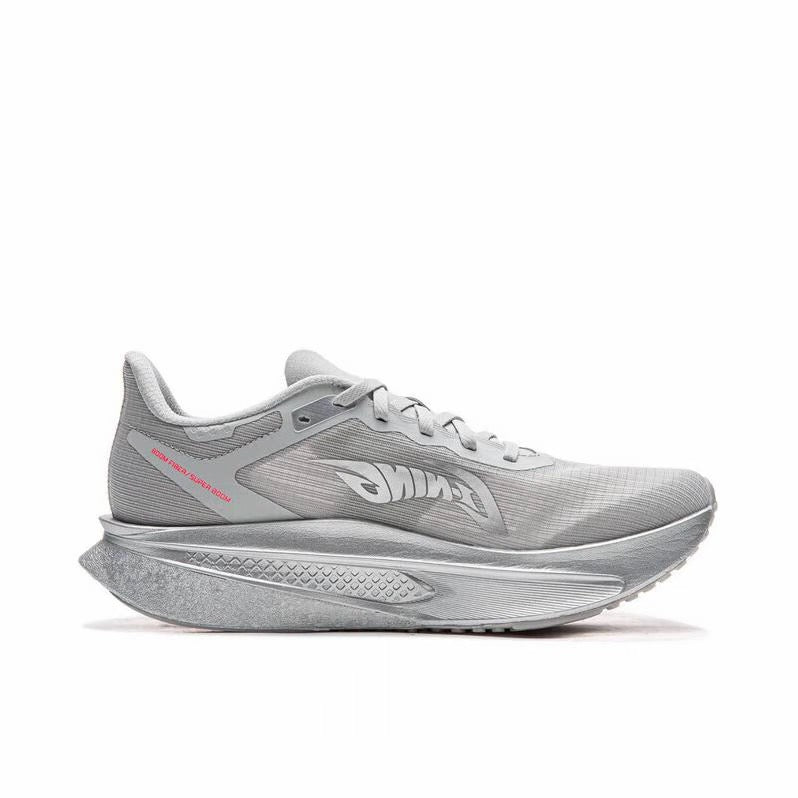 （Men & Women）Li-Ning Feidian 6 Challenger Racing Carbon Plate Running Shoes - Quiet Gray