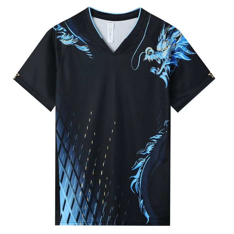 Paris Summer Games National Team Table Tennis Quick-Drying Sports T-Shirt