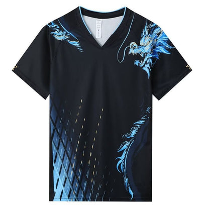 Paris Summer Games National Team Table Tennis Quick-Drying Sports T-Shirt