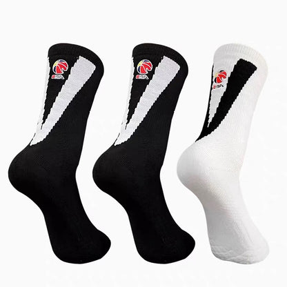 CBA Player Edition Elite PE Long Basketball Socks (Big V)