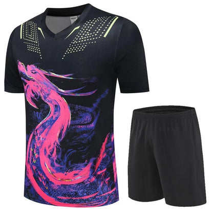 Paris Summer Games National Team Table Tennis Quick-Drying Sports T-Shirt
