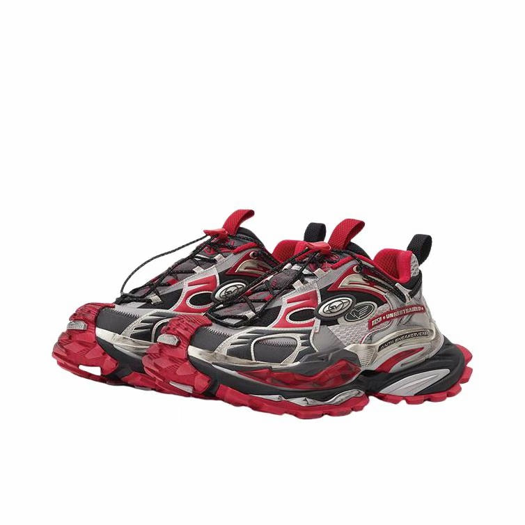 ANTA SNEAKERVERSE StrataVerse Rock Layer Low Dad Shoes - Red/Gray