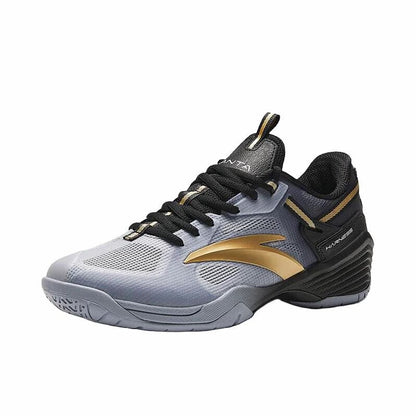 Anta Professional Badminton Shoes - Fog Gray/Base Black