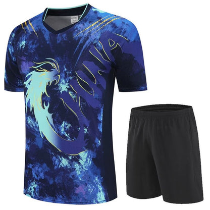 Paris Summer Games National Team Table Tennis Quick-Drying Sports T-Shirt
