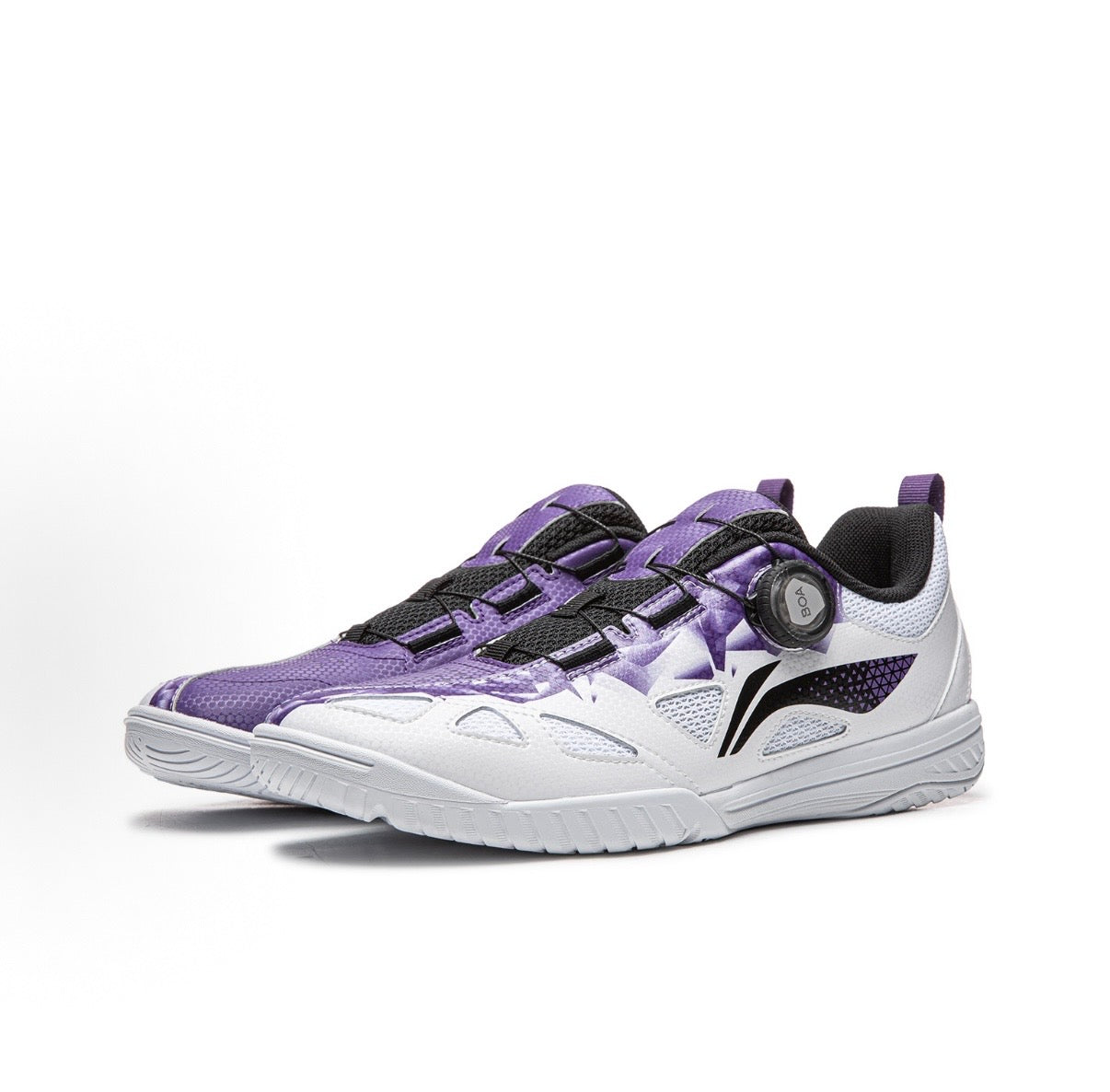 Li-Ning Mage Ess Table Tennis Shoes - White/Purple