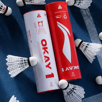 Li-Ning OKAY 1 Synthetic Shuttlecocks (6 per tube)